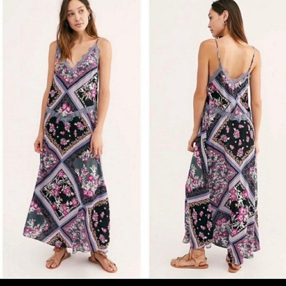 Freepeople Stevie Floral Lace trim dresses NWT